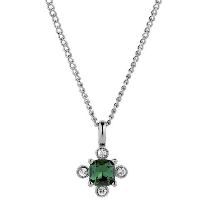 Product Image for DYRBERG/KERN RIMINI Sølv EMERALD GREEN Halskæde