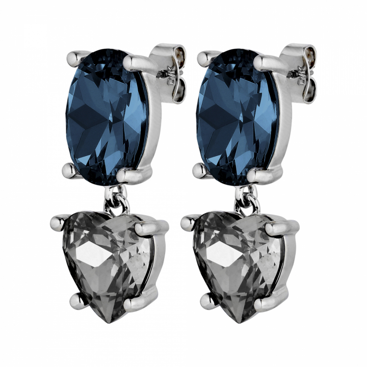 ANETT Sølv ROYAL BLUE / GREY Ørering i gruppen Øreringe / Sølvøreringe hos SCANDINAVIAN JEWELRY DESIGN (430129)
