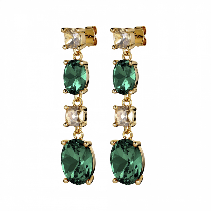 CORNELIA Guld GREEN / GOLDEN Ørering i gruppen Øreringe / Guldøreringe hos SCANDINAVIAN JEWELRY DESIGN (430156)