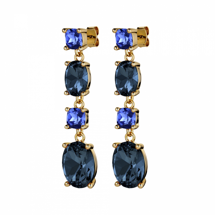 CORNELIA Guld BLUE Ørering i gruppen Øreringe / Guldøreringe hos SCANDINAVIAN JEWELRY DESIGN (430157)