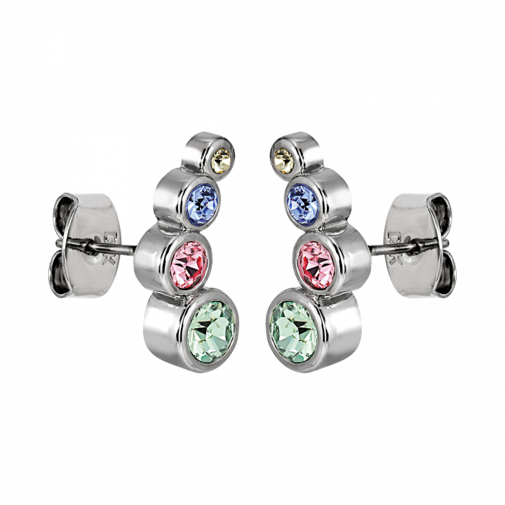AGNES Sølv PASTEL MULTI i gruppen Øreringe / Sølvøreringe hos SCANDINAVIAN JEWELRY DESIGN (440045)