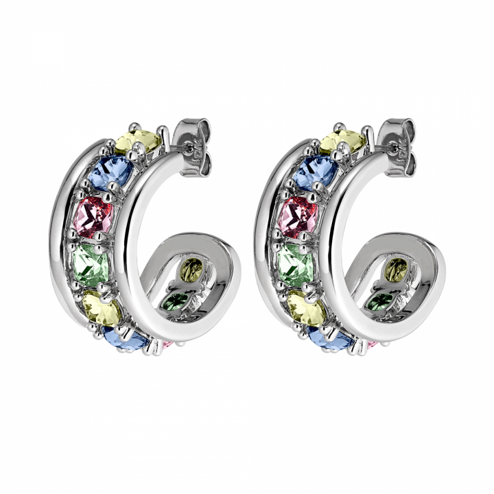 HELEN Sølv PASTEL MULTI i gruppen Øreringe / Sølvøreringe hos SCANDINAVIAN JEWELRY DESIGN (440051)