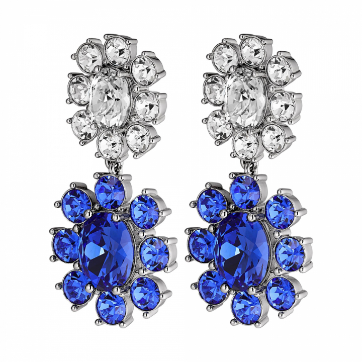 LINA Sølv SAPPHIRE/CRYSTAL i gruppen Øreringe / Sølvøreringe hos SCANDINAVIAN JEWELRY DESIGN (440061)