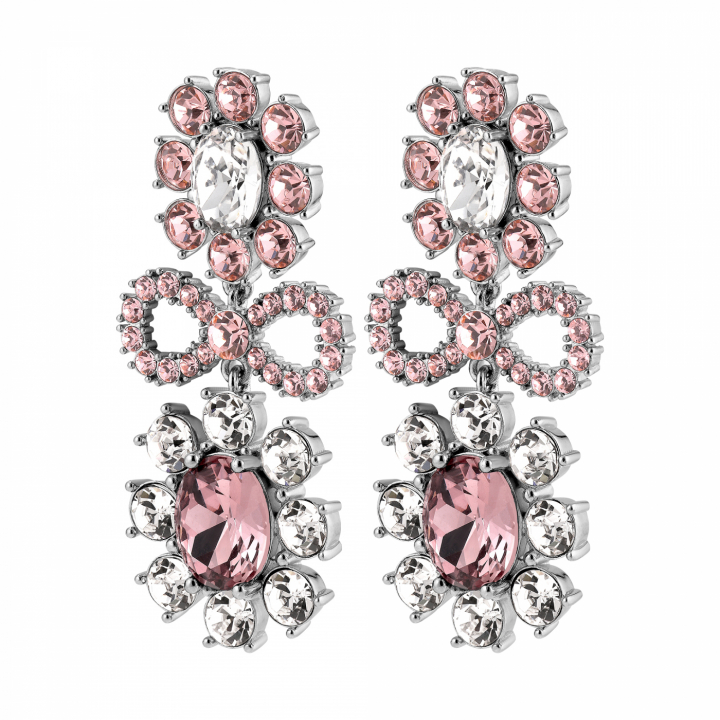 LILLIAN Sølv ROSE/CRYSTAL i gruppen Øreringe / Sølvøreringe hos SCANDINAVIAN JEWELRY DESIGN (440079)