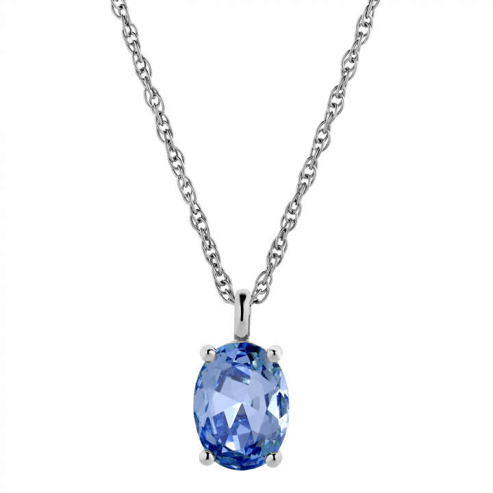 BARGA Sølv LIGHT BLUE i gruppen Halskæde / Sølvhalskæde hos SCANDINAVIAN JEWELRY DESIGN (440090)