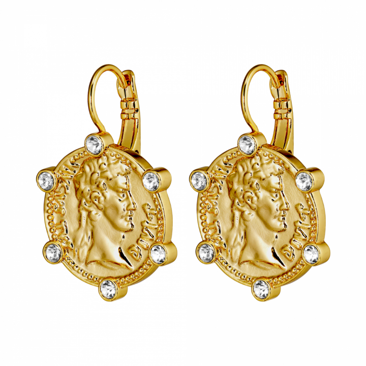 COMO Guld CRYSTAL i gruppen Øreringe / Guldøreringe hos SCANDINAVIAN JEWELRY DESIGN (440118)