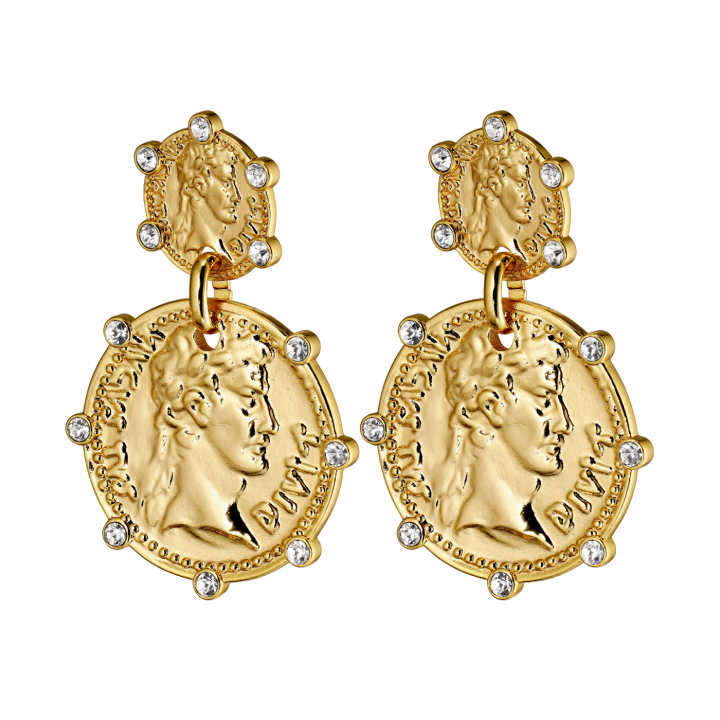MONZA Guld CRYSTAL i gruppen Øreringe / Guldøreringe hos SCANDINAVIAN JEWELRY DESIGN (440122)