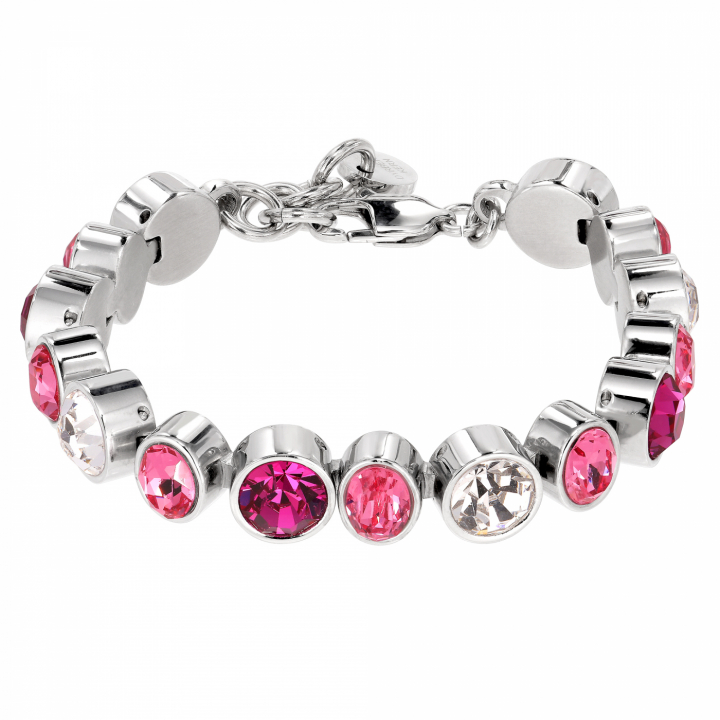 ELAINE Sølv PINK/ROSE i gruppen Armbånd / Sølvarmbånd hos SCANDINAVIAN JEWELRY DESIGN (440125)