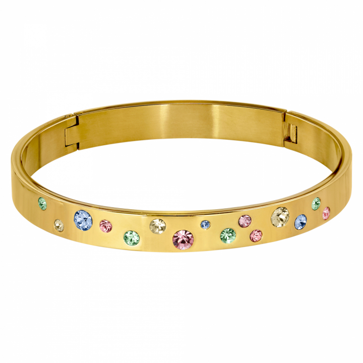 CLARE 2 Guld PASTEL MULTI i gruppen Armbånd / Guldarmbånd hos SCANDINAVIAN JEWELRY DESIGN (440142)