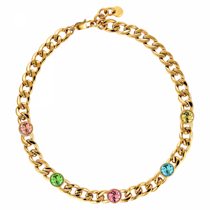 ANGELINA Guld PASTEL MULTI i gruppen Halskæde / Guldhalskæde hos SCANDINAVIAN JEWELRY DESIGN (440150)