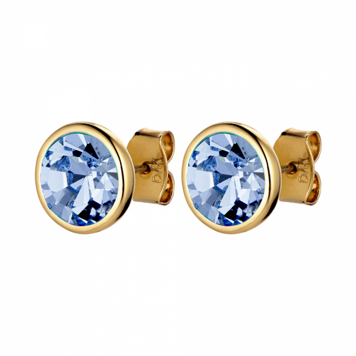 DIA Guld LIGHT SAPPHIRE i gruppen Øreringe / Guldøreringe hos SCANDINAVIAN JEWELRY DESIGN (440169)