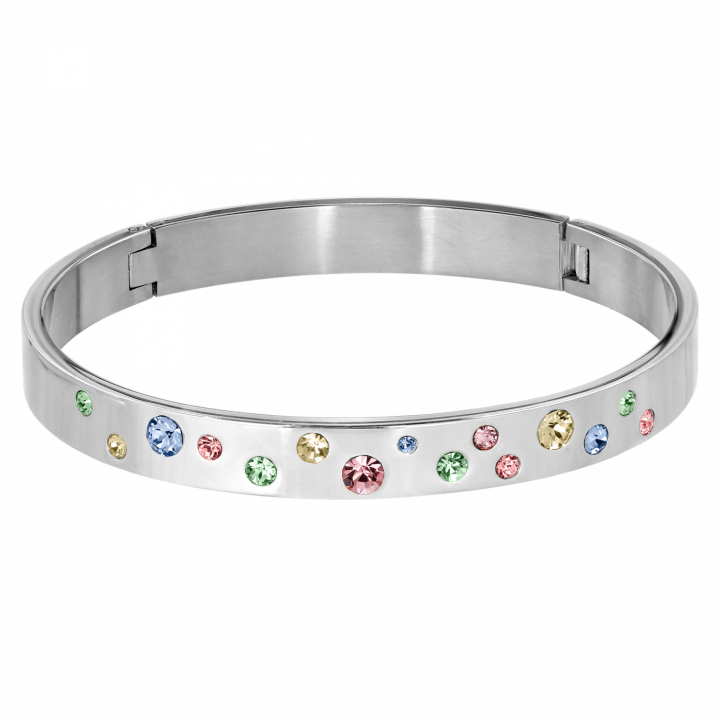 CLARE I Sølv PASTEL MULTI i gruppen Armbånd / Sølvarmbånd hos SCANDINAVIAN JEWELRY DESIGN (440199)