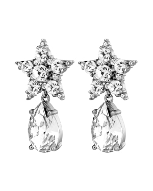 HYDRA SS CRYSTAL Earrings Silver i gruppen Øreringe / Sølvøreringe hos SCANDINAVIAN JEWELRY DESIGN (450027)