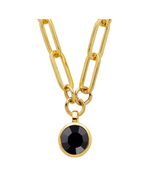 LISANNA SG BLACK Necklace Gold i gruppen Halskæde / Guldhalskæde hos SCANDINAVIAN JEWELRY DESIGN (450089)