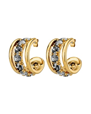 HELEN SG GREY Earrings Gold i gruppen Øreringe / Guldøreringe hos SCANDINAVIAN JEWELRY DESIGN (450093)