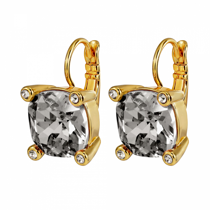 TANA SG GREY Earrings Gold i gruppen Øreringe / Guldøreringe hos SCANDINAVIAN JEWELRY DESIGN (450115)