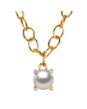 Product Image for DYRBERG/KERN RAMINA SG WHITE PEARL Necklace Gold