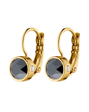MADU SG HEMATITE Earrings Gold i gruppen Øreringe / Guldøreringe hos SCANDINAVIAN JEWELRY DESIGN (450139)