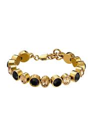 ELAINE SG BLACK /GOLDEN Bracelet i gruppen Armbånd / Guldarmbånd hos SCANDINAVIAN JEWELRY DESIGN (450164)