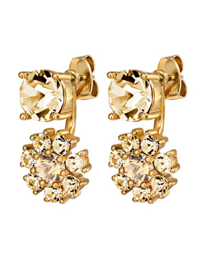 FLOSS SG GOLDEN_CRYSTAL Earrings Gold i gruppen Øreringe / Guldøreringe hos SCANDINAVIAN JEWELRY DESIGN (460083)