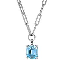 OCTA SS AQUA Necklace Silver i gruppen Halskæde / Sølvhalskæde hos SCANDINAVIAN JEWELRY DESIGN (460531)