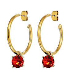 DIEGA SG RED Earrings Gold i gruppen Øreringe / Guldøreringe hos SCANDINAVIAN JEWELRY DESIGN (470110)