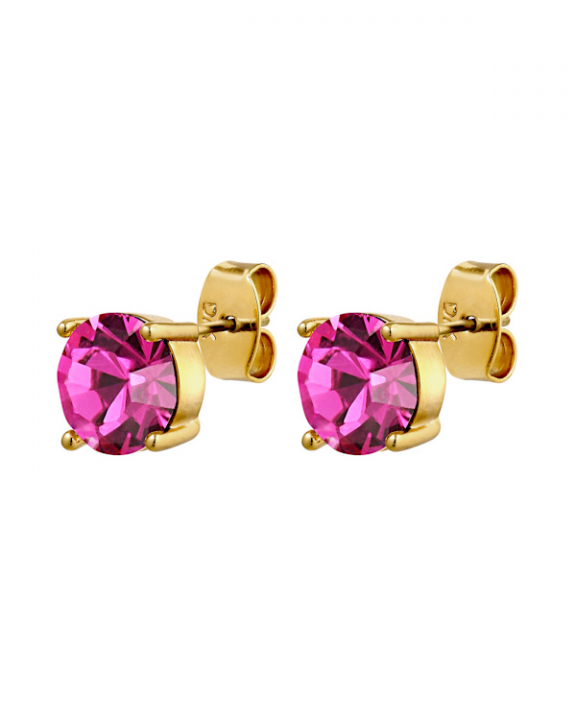 DAZE SG PINK EARRINGS GOLD i gruppen Øreringe / Guldøreringe hos SCANDINAVIAN JEWELRY DESIGN (470128)