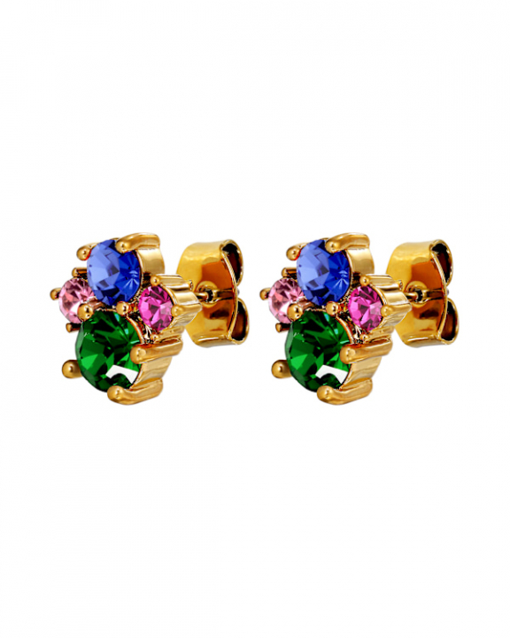 BILLIS SG RAINBOW EARRINGS GOLD i gruppen Øreringe / Guldøreringe hos SCANDINAVIAN JEWELRY DESIGN (470136)