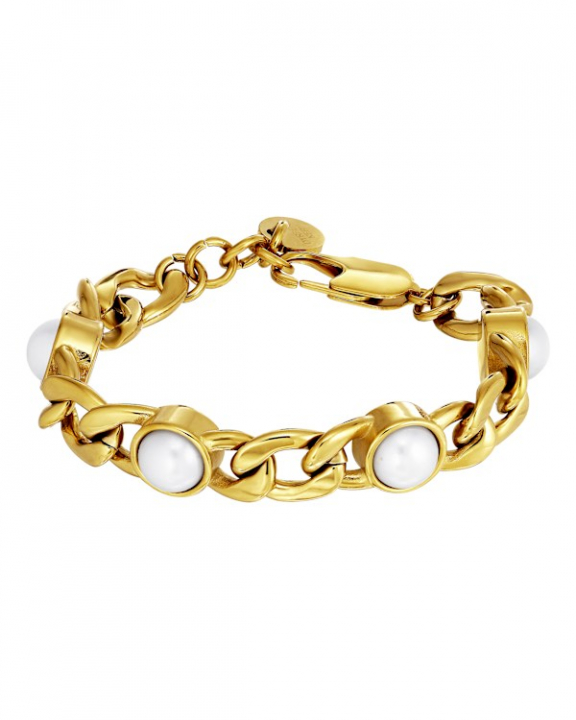 ARIANE SG WHITE PEARL BRACELET GOLD i gruppen Armbånd / Guldarmbånd hos SCANDINAVIAN JEWELRY DESIGN (470157)