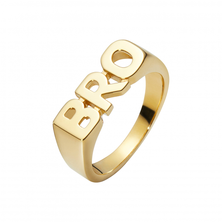 BRO Ring Goldplated Silver i gruppen Ringe / Guldringe hos SCANDINAVIAN JEWELRY DESIGN (500463YG)