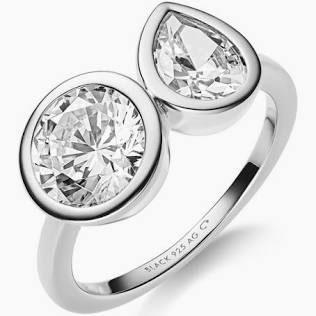 You & Me Ring Silver i gruppen Ringe / Sølvringe hos SCANDINAVIAN JEWELRY DESIGN (500491AG)