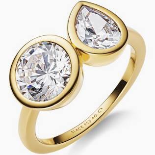 You & Me Ring Gold i gruppen Ringe / Guldringe hos SCANDINAVIAN JEWELRY DESIGN (500491YG)