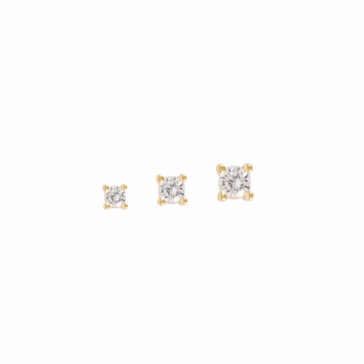 Siri mini Earring set Gold i gruppen Øreringe / Guldøreringe hos SCANDINAVIAN JEWELRY DESIGN (732-6400-251)