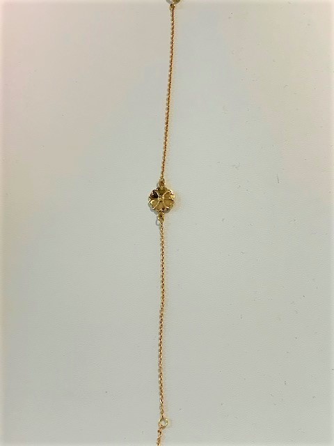 Uppland Armbånd 1 blomma guld 17+2 cm i gruppen Armbånd / Guldarmbånd hos SCANDINAVIAN JEWELRY DESIGN (820078180)