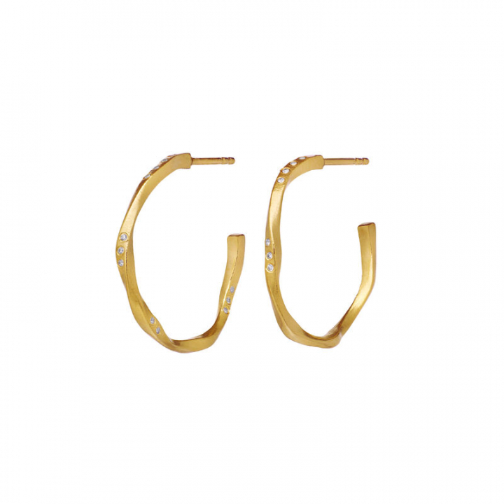 Echo Medium Ørering Guld i gruppen Øreringe / Guldøreringe hos SCANDINAVIAN JEWELRY DESIGN (9862A)