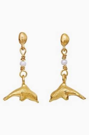 Adella earrings gold i gruppen Øreringe / Perleøreringe hos SCANDINAVIAN JEWELRY DESIGN (9880A)