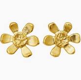 BLOSSOM Earrings Gold i gruppen Øreringe / Guldøreringe hos SCANDINAVIAN JEWELRY DESIGN (9909A)