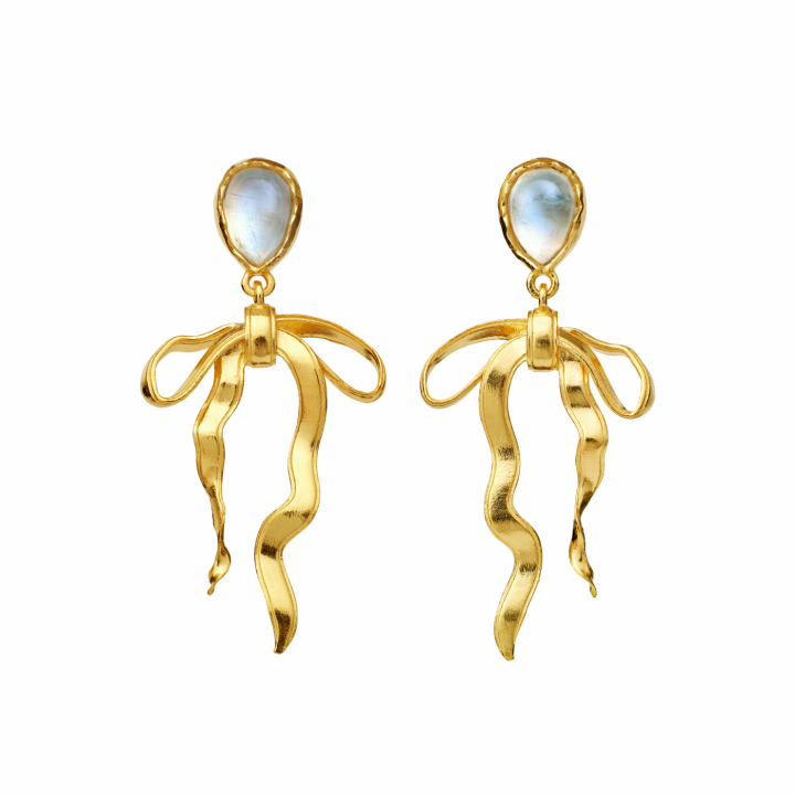 Tiana Earrings Gold i gruppen Øreringe / Guldøreringe hos SCANDINAVIAN JEWELRY DESIGN (9940A)