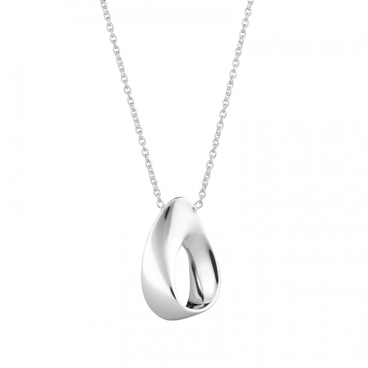 Aqua swirl Halskæde Sølv i gruppen Halskæde / Sølvhalskæde hos SCANDINAVIAN JEWELRY DESIGN (AQA-N22M602-S)