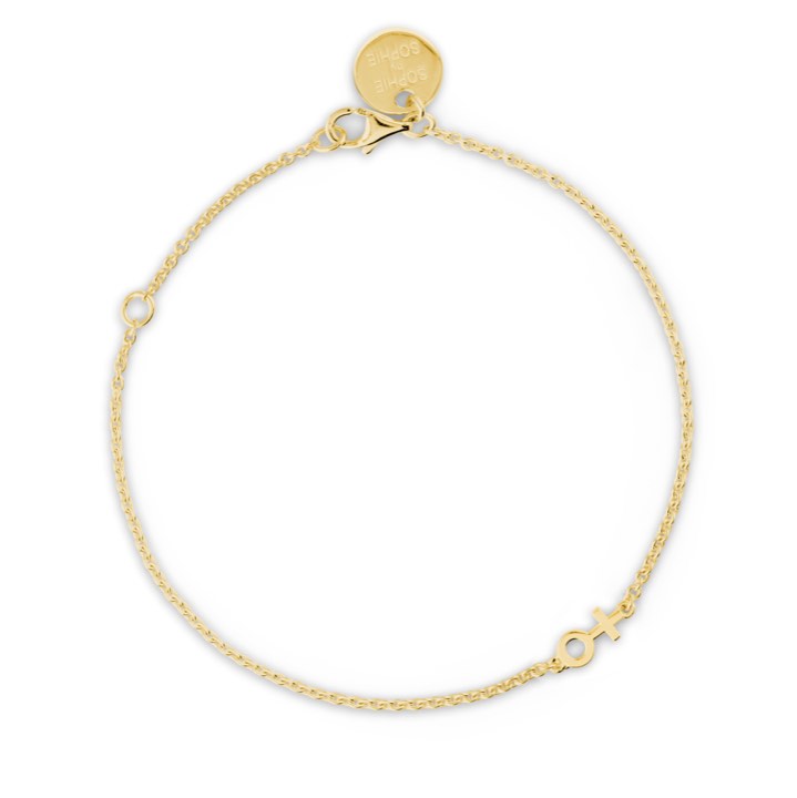 Woman symbol bracelet (gold) i gruppen Armbånd / Guldarmbånd hos SCANDINAVIAN JEWELRY DESIGN (B2084GPS0-OS)