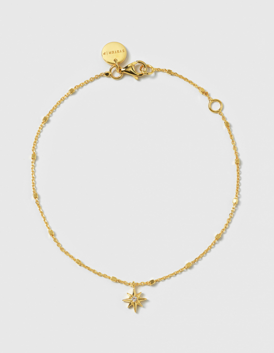 North Star Bracelet Gold i gruppen Armbånd / Guldarmbånd hos SCANDINAVIAN JEWELRY DESIGN (BG1258)