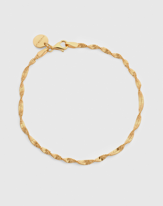 Herringbone Twisted Armbånd Guld i gruppen Armbånd / Guldarmbånd hos SCANDINAVIAN JEWELRY DESIGN (BG1271)
