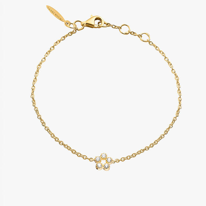 Bliss Armbånd Guld i gruppen Armbånd / Diamantarmbånd hos SCANDINAVIAN JEWELRY DESIGN (BLS-B1S18D-G)