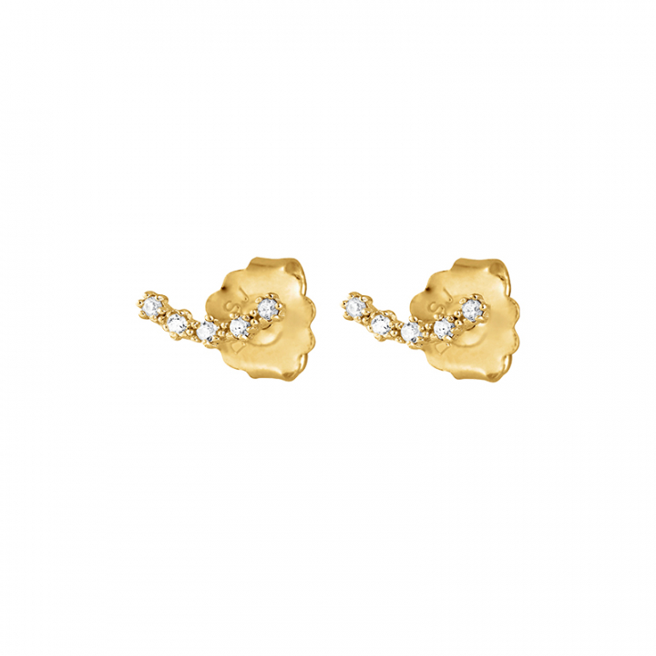 Diamond Sky fall studs Guld i gruppen Øreringe / Diamantøreringe hos SCANDINAVIAN JEWELRY DESIGN (DSY-E12M00-G)