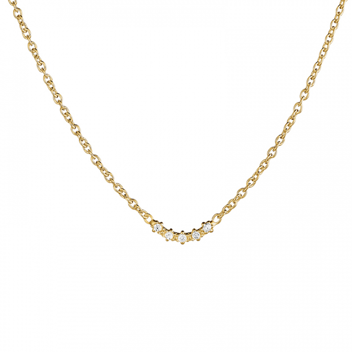 Diamond Sky fall Halskæde Guld i gruppen Halskæde / Diamanthalskæde hos SCANDINAVIAN JEWELRY DESIGN (DSY-N12M451-G)