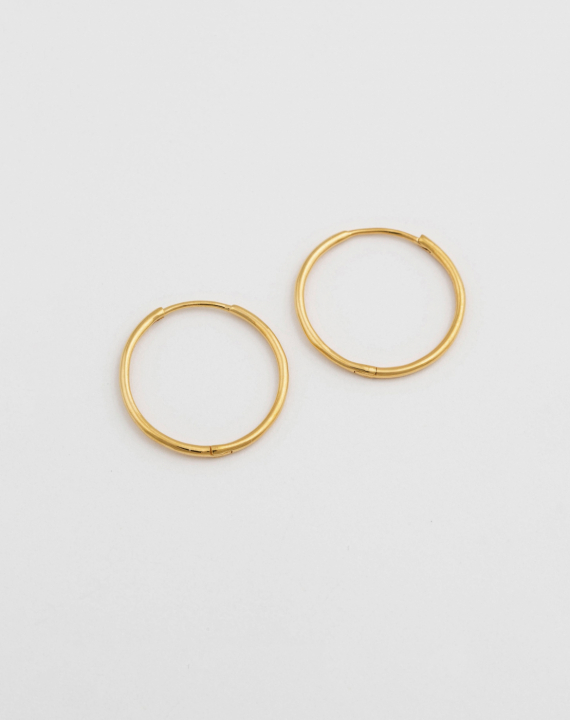 Beloved Medium Hoops Gold i gruppen Øreringe / Guldøreringe hos SCANDINAVIAN JEWELRY DESIGN (EG1132)