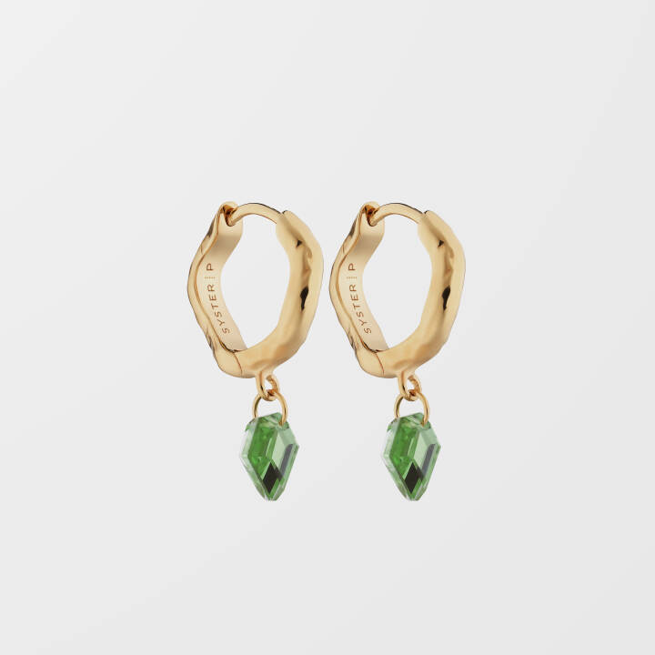 Product Image for SYSTER P Diamona Green Quartz Ørering Gold