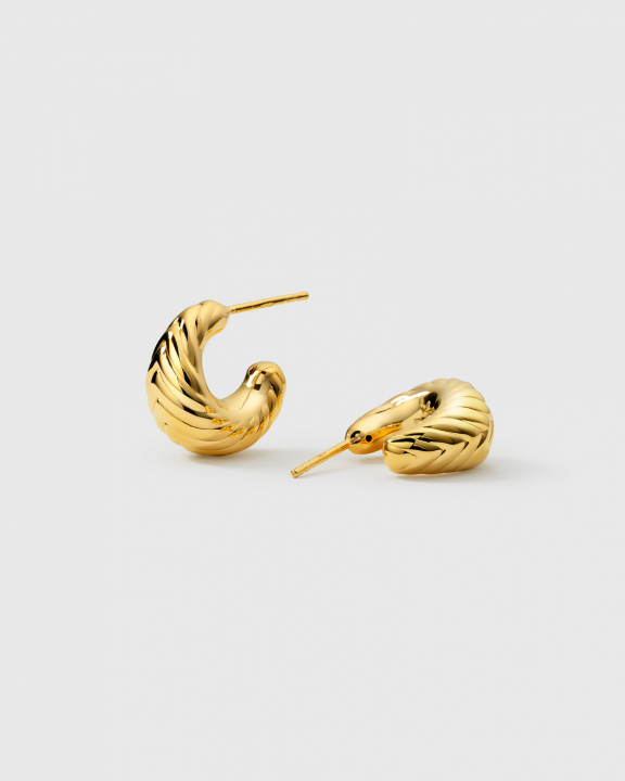 Bolded Little Sis Chevron Gold i gruppen Øreringe / Guldøreringe hos SCANDINAVIAN JEWELRY DESIGN (EG1292)