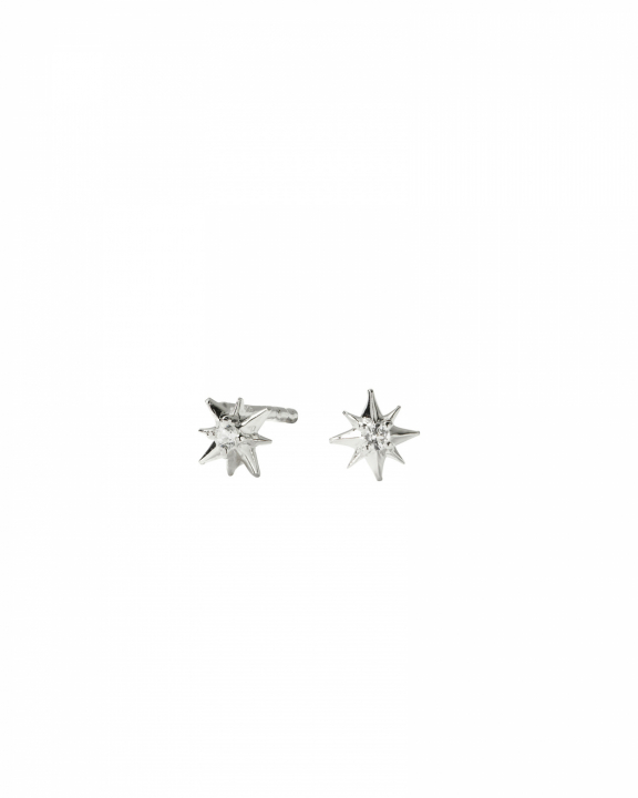 North Star Studs Earrings Silver i gruppen Øreringe / Sølvøreringe hos SCANDINAVIAN JEWELRY DESIGN (ES1215)