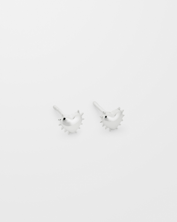 Product Image for SYSTER P True Love Spike Heart Stud Earrings Silver